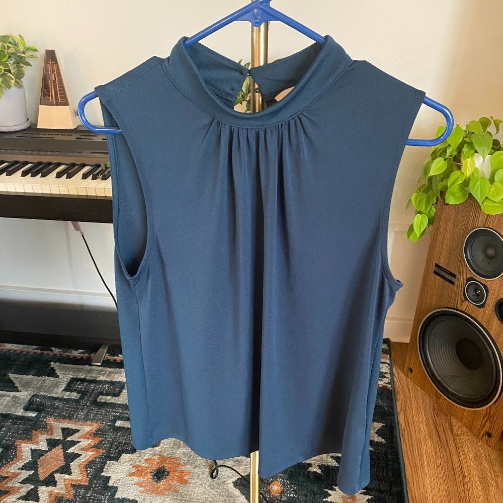 Sleeveless High Neck Blouse